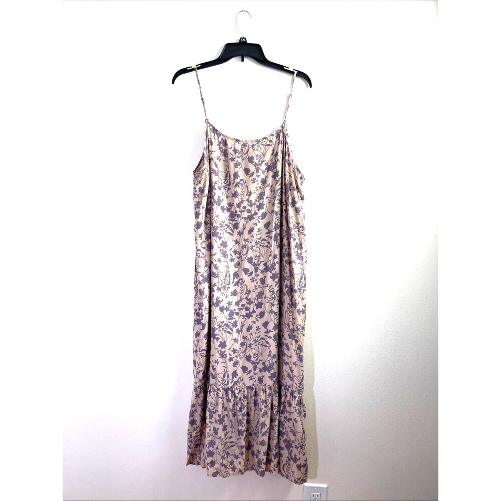 A New Day Maxi Dress Floral Plus Size XXL Brown Boho Beach Travel Vacation Relax